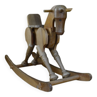 Cheval de bois à bascule Ateliers la Sauterelle