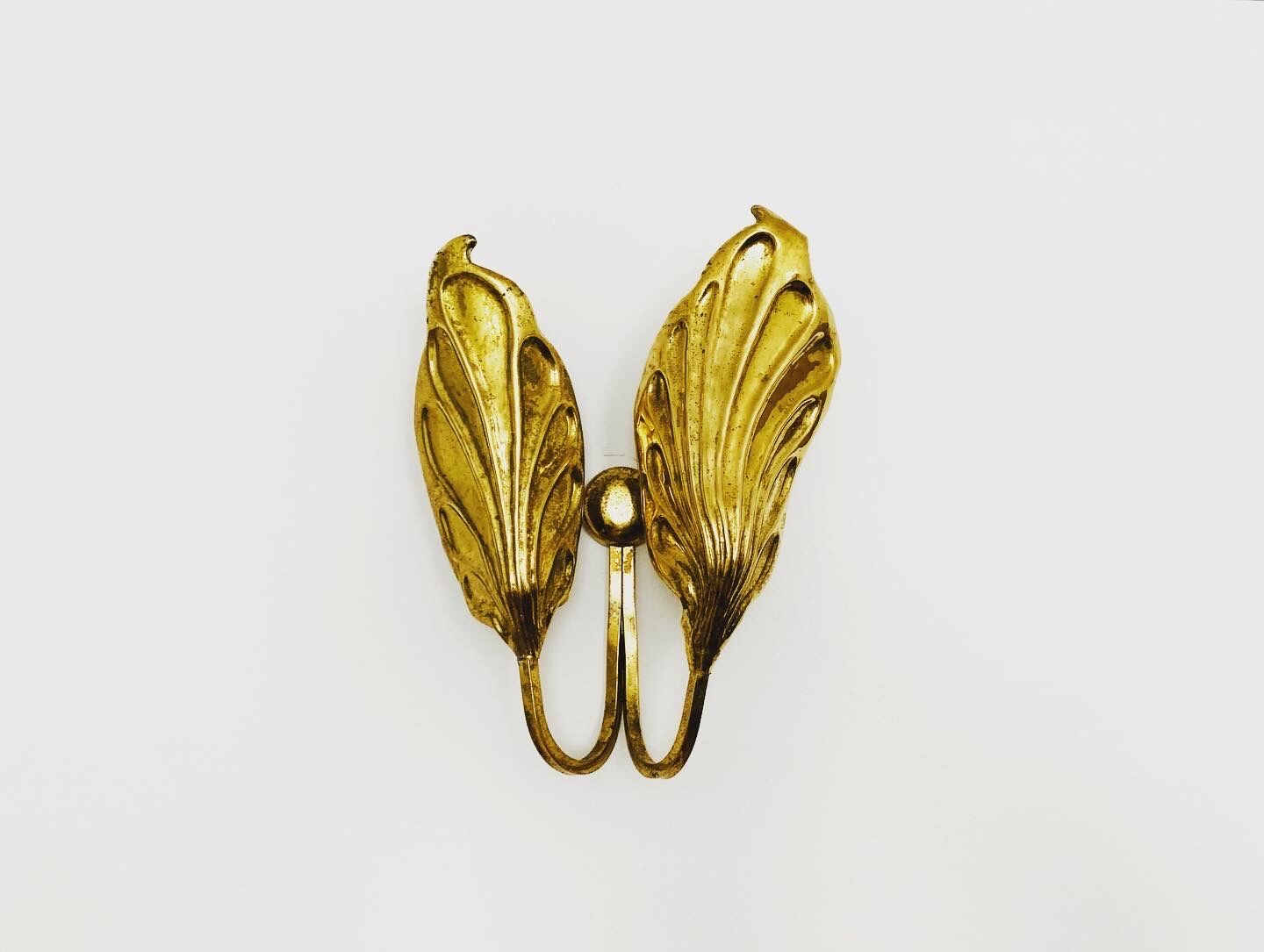 Italian Hollywood Regency Brass Sconce by Tommaso Barbi