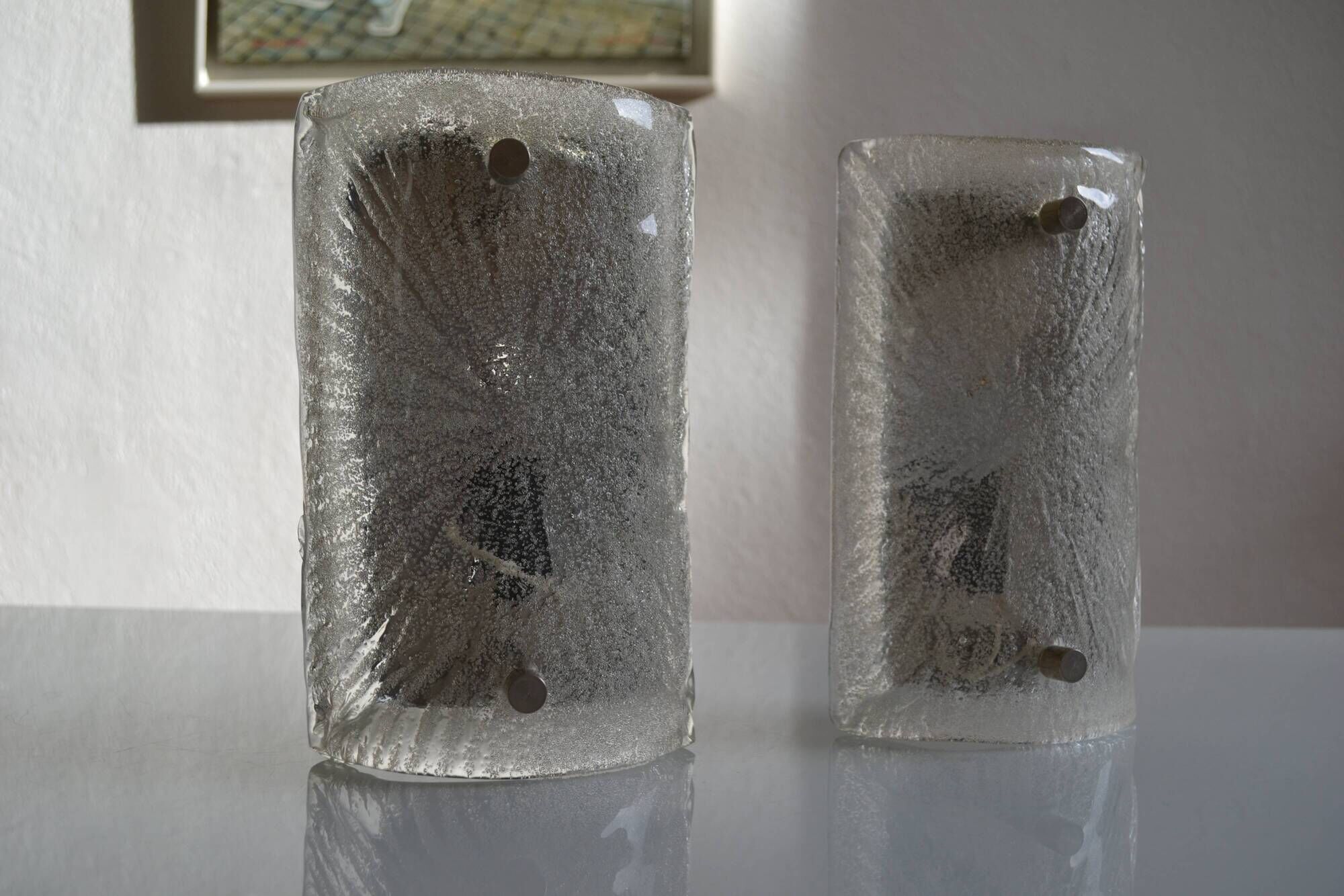 Toni Zuccheri for Venini in Murano, Italy 1960 Pair of wall sconces