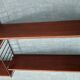 Nils Strinning 4-shelf teak wall-mounted bookcase, 165 cm x 75 cm