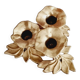 Low brass flower candle holder