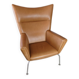 Wingchair Model Ch445 In Walnut Elegance Leather By Hans J. Wegner