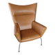 Wingchair Model Ch445 In Walnut Elegance Leather By Hans J. Wegner