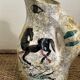 Carafe, jug, pitcher, zoomorphic vase signed R. Santi Vallauris