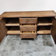 Vintage rattan and bamboo sideboard, 1970