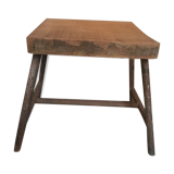 Old metal wooden stool