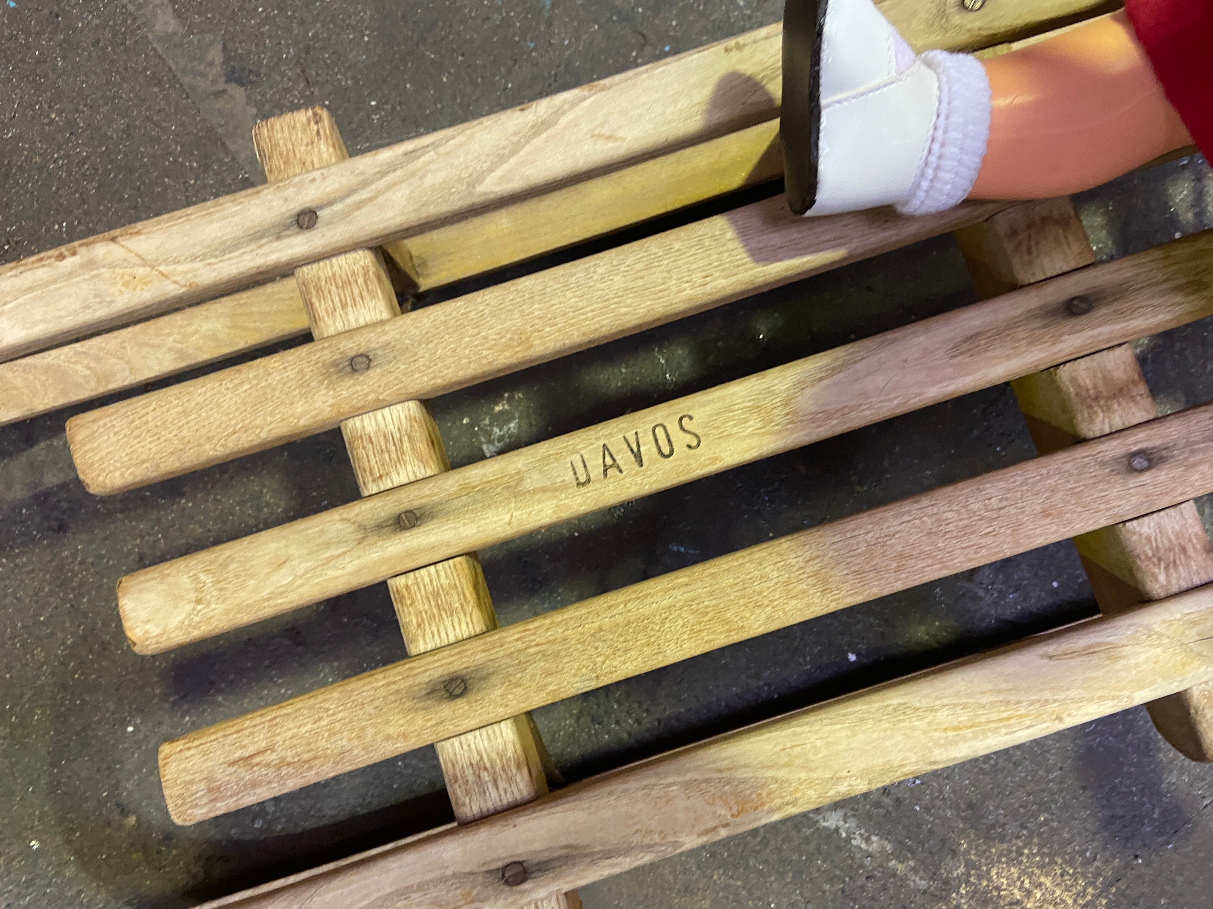 sledge Great old sleigh alsace Decoration Noel DAVOS 1950