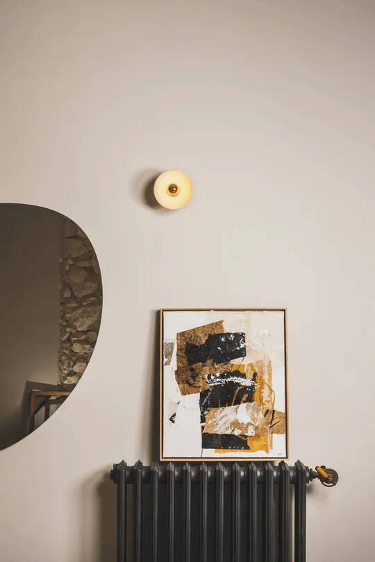 Pitchoun wall lamp in white terracotta