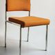 Chaise vintage design, structure tubulaire chromée, années 1960-1970