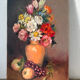 "Roses and fruits" knife oil signed Hinsberger 1992