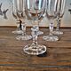 Crystal champagne flutes with worked stems (set of 6 or 12)