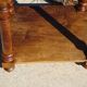 Louis XVI style bedside table in walnut and marble