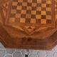 Table ancienne incrustée, jeu de dames, jeu d'échecs, Italie du XIXe siècle