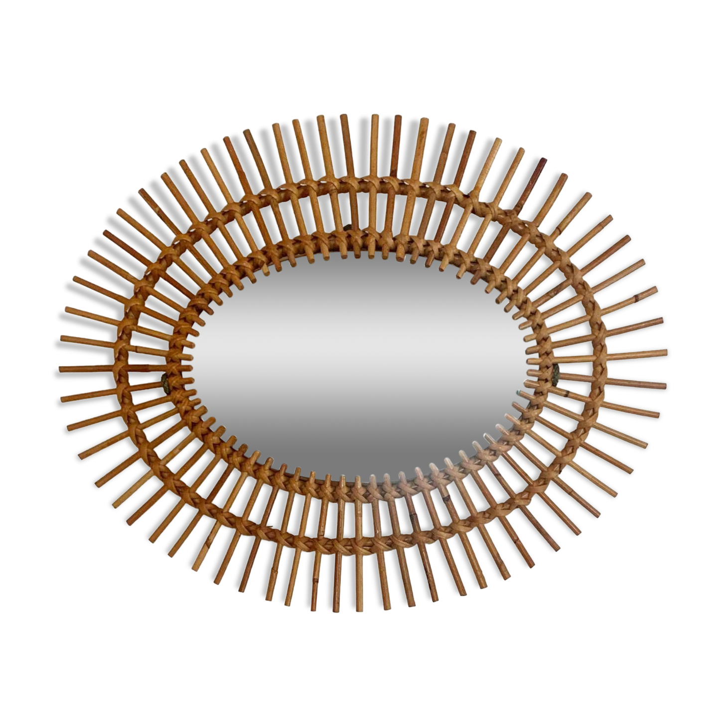 Vintage rattan mirror