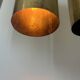Set of 3 vintage pendant lights in solid brass, France 1960s