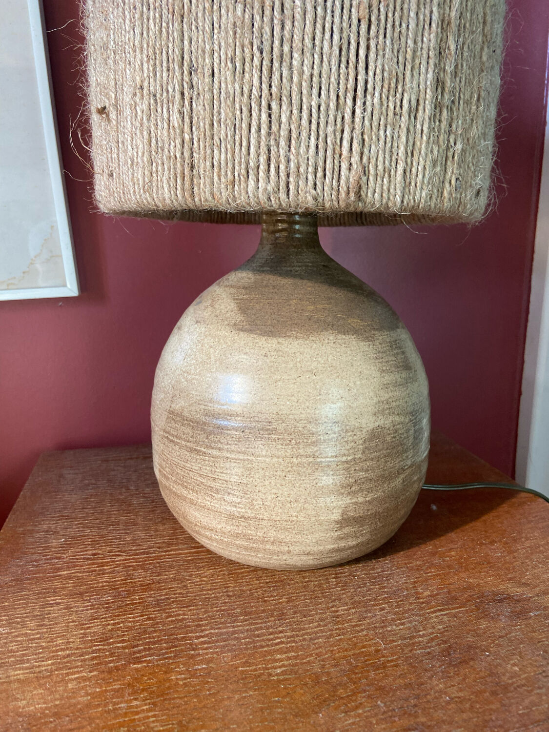 Vintage stoneware lamp