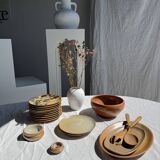 Lot de 12 assiettes à dessert en grès Village France