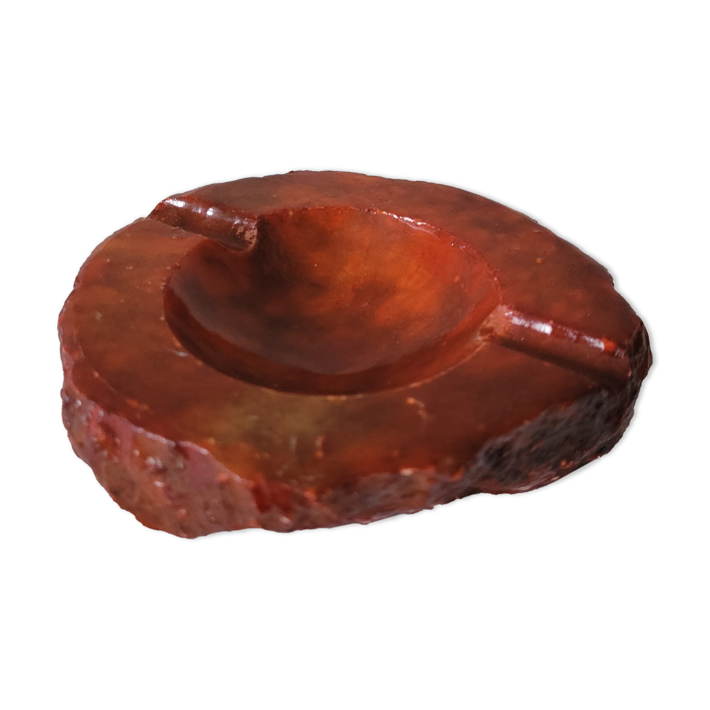 Red onyx ashtray