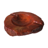 Red onyx ashtray