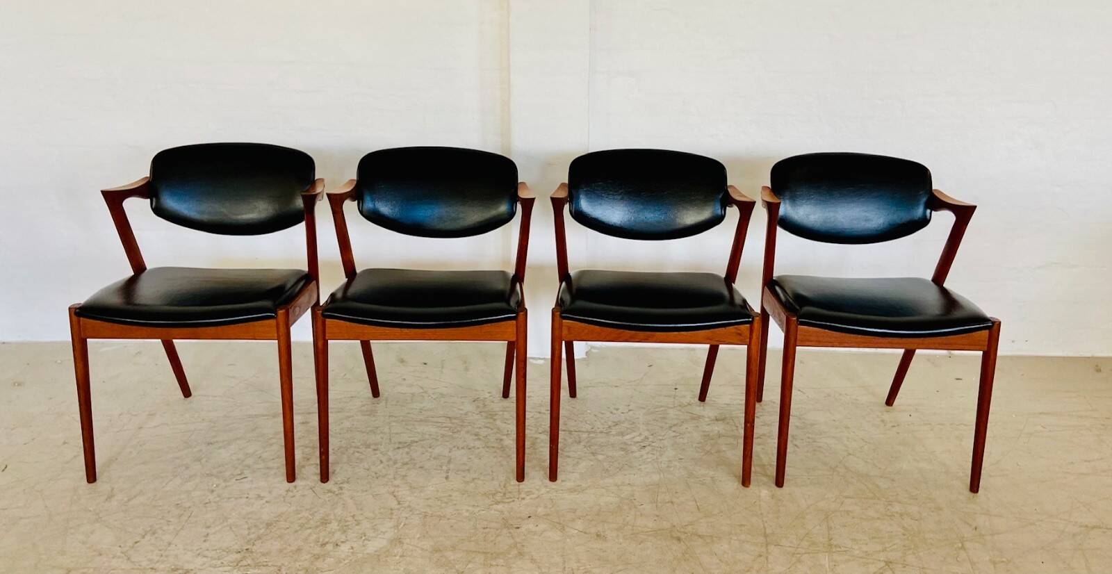 Danish vintage Kai Kristiansen model 42 chairs for Schou Andersens Møbelabrik