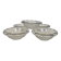 Set of 5 beaded glass bowls