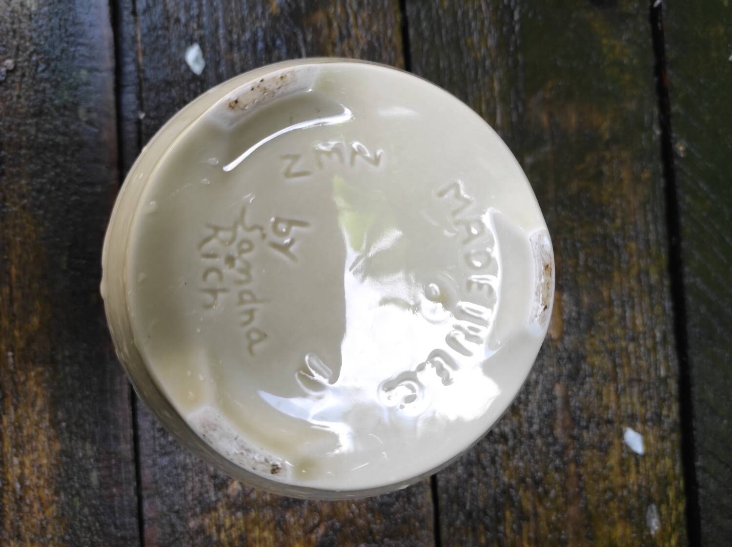 Ceramic pot signed Sandra Rich