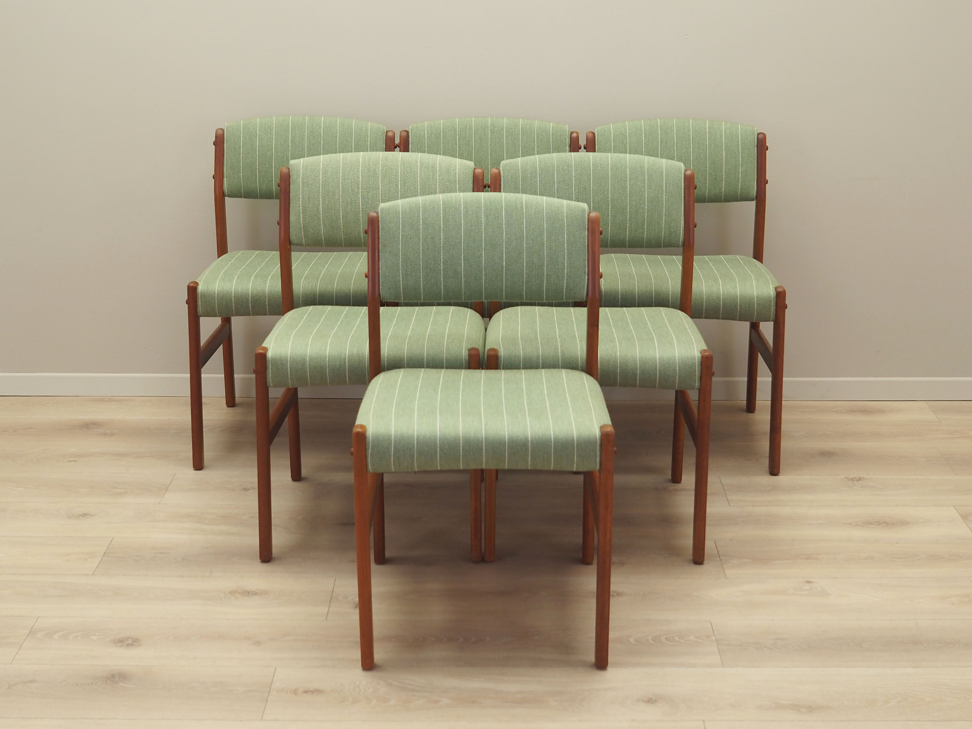 Set of six teak chairs, Danish design, 70s, production: Denmark