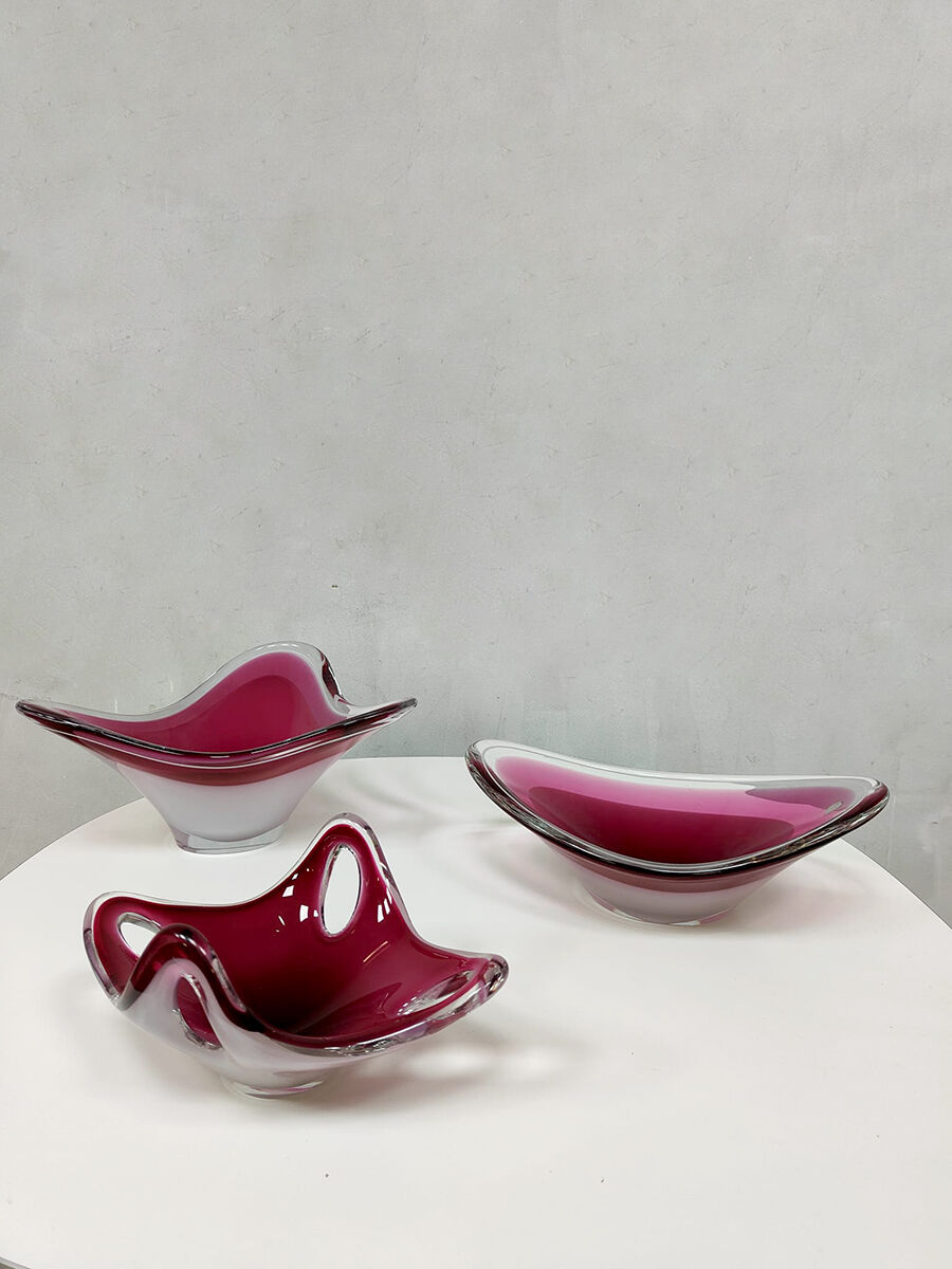 Flygsfors Coquille sculptural glass bowl object Paul Kedelv