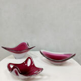 Flygsfors Coquille sculptural glass bowl object Paul Kedelv
