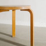 Vintage Original Mid Century Wooden "Stool 60" by Alvar Aalto, 1940s
