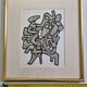 Screenprint after Jean Dubuffet framed under glass 28 cm by 30 cm