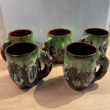 Set of 5 beer mugs