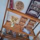 Vintage bakery shelves, old trade furniture