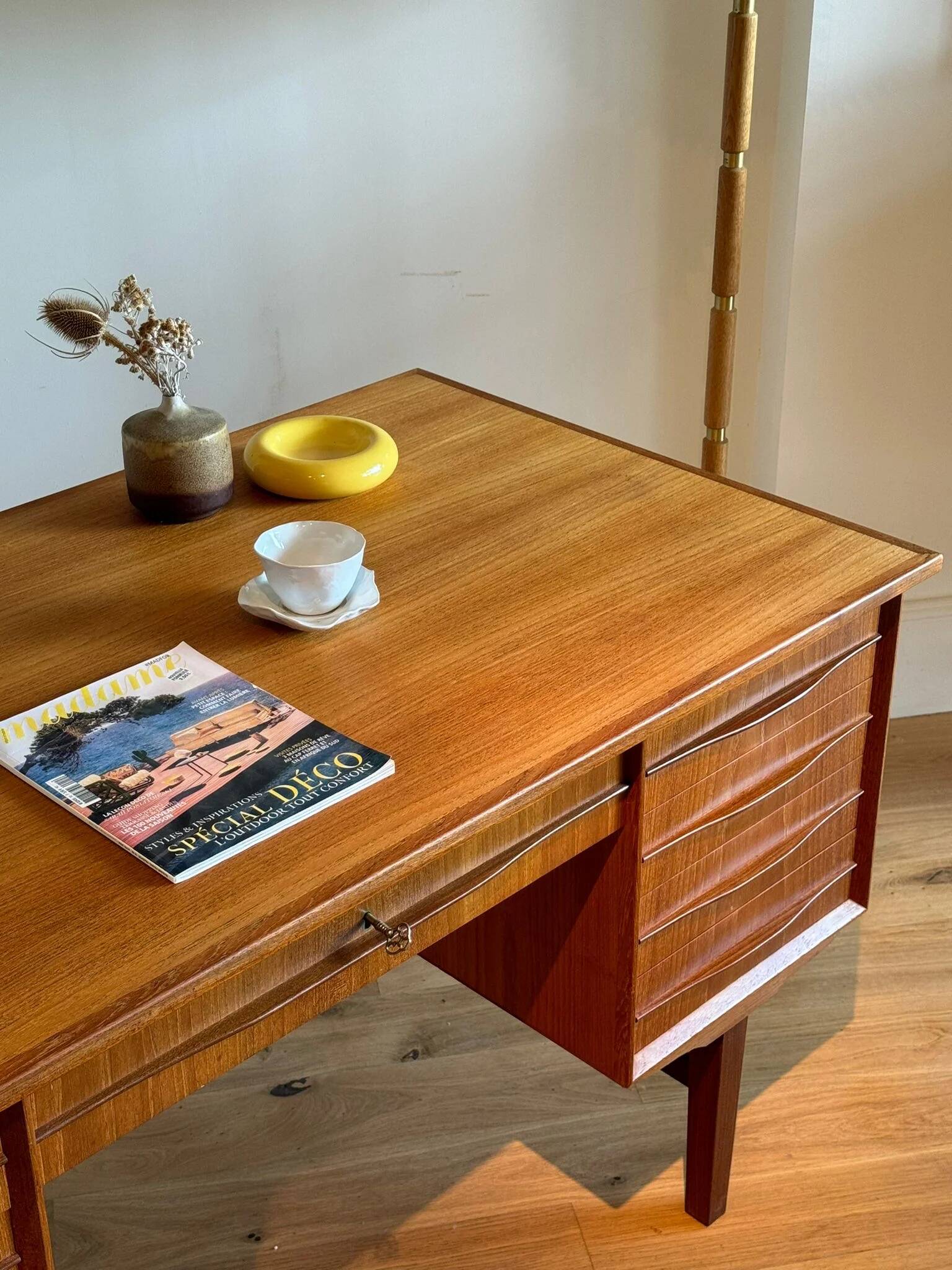 Vintage Scandinavian oak desk "Karl"