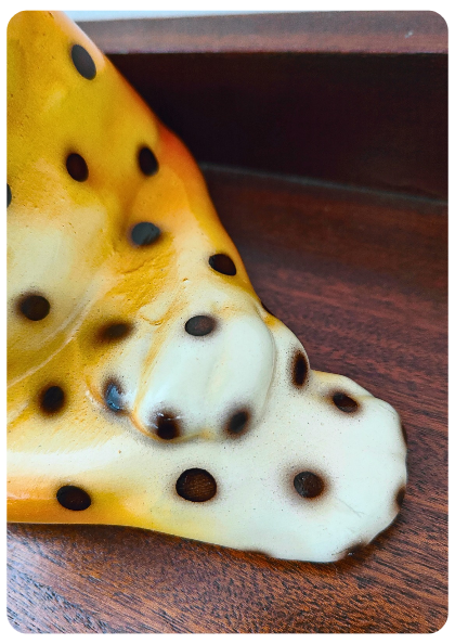 Jeune léopard en céramique italienne vintage – Années 1970