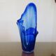 Large "handkerchief" vase in blown cobalt blue glass, 1960s.