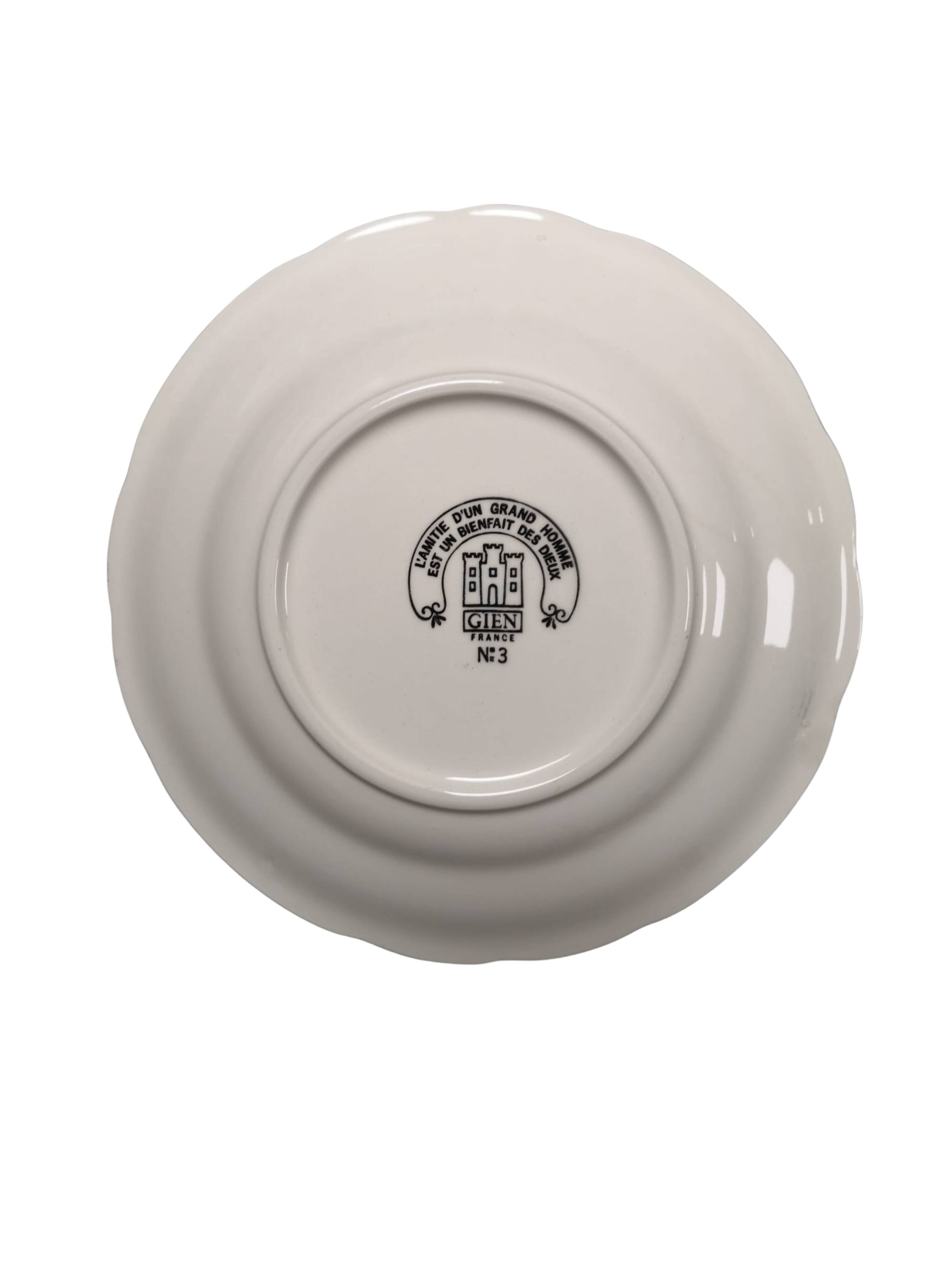 Set of 6 porcelain plates Rébus Gien