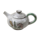 Théière motif végétal