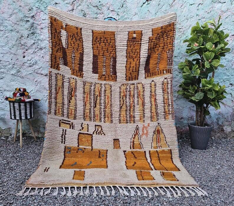 Ivory Moroccan rug, 150/250cm