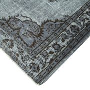 Hand-knotted rustic anatolian 1980s 160 cm x 258 cm grey carpet