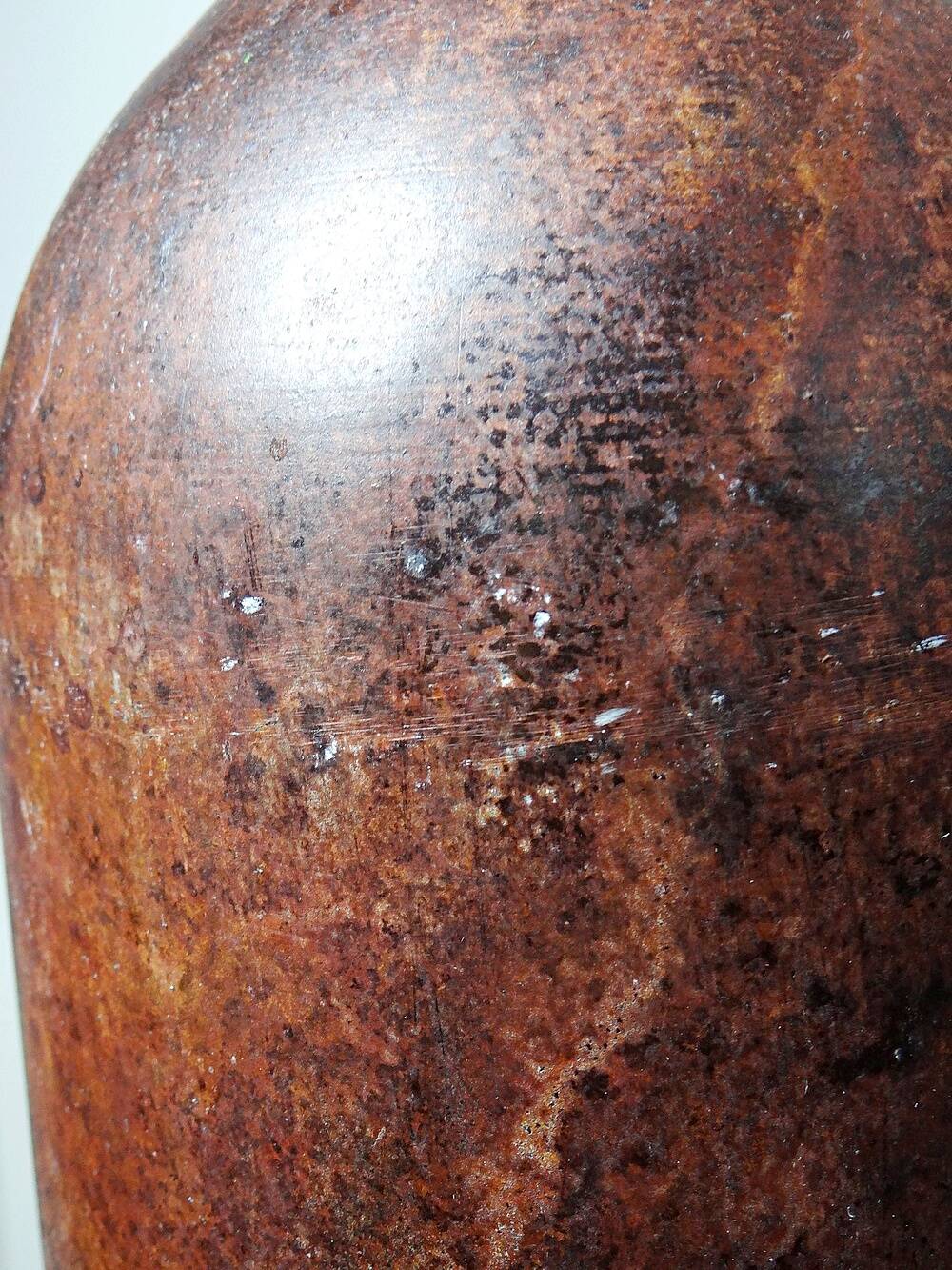 Grand vase potiche décoratif en métal vintage design minimaliste