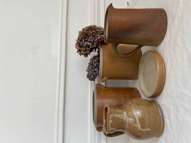 Set of sandstone pots and pitchers