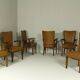 Armchairs by H. Wouda for H. Pander & Zn., 1920s, Set of 7