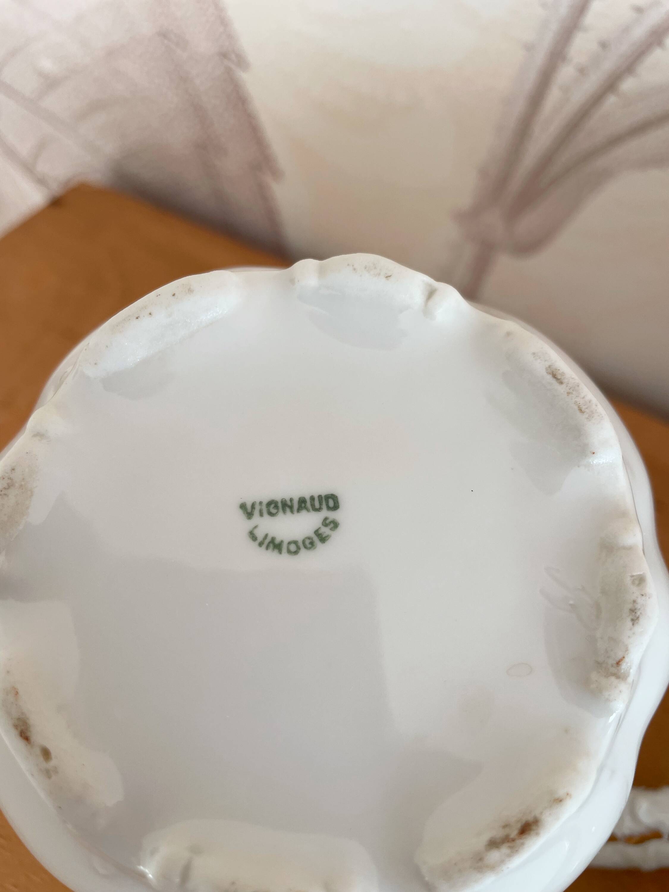 Coffee service in porcelain vignaud limoges - 1950