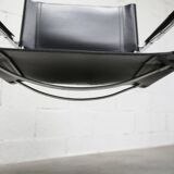 Bauhaus 1970s cantilever armchair in black leather