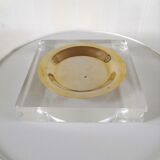 Empty cup pocket Plexiglas ashtray lucite design 70s