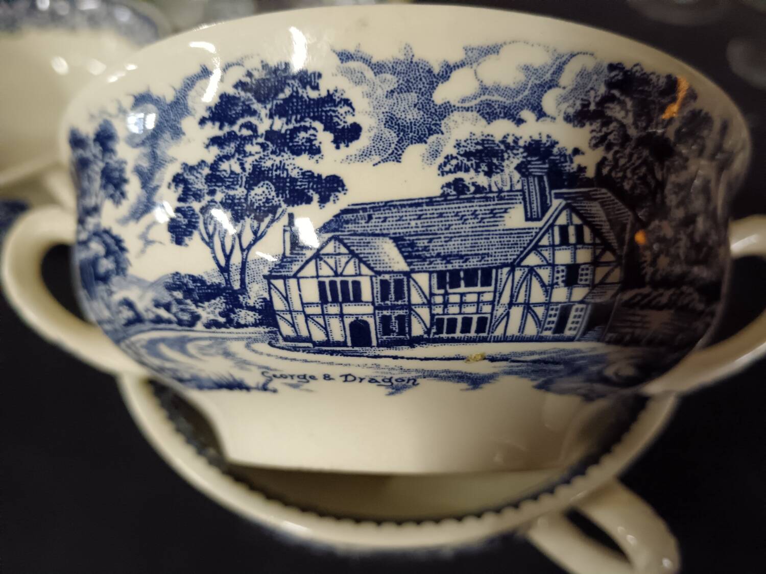 Set of 4 English "Grindley Stafffordshire" stock bowls