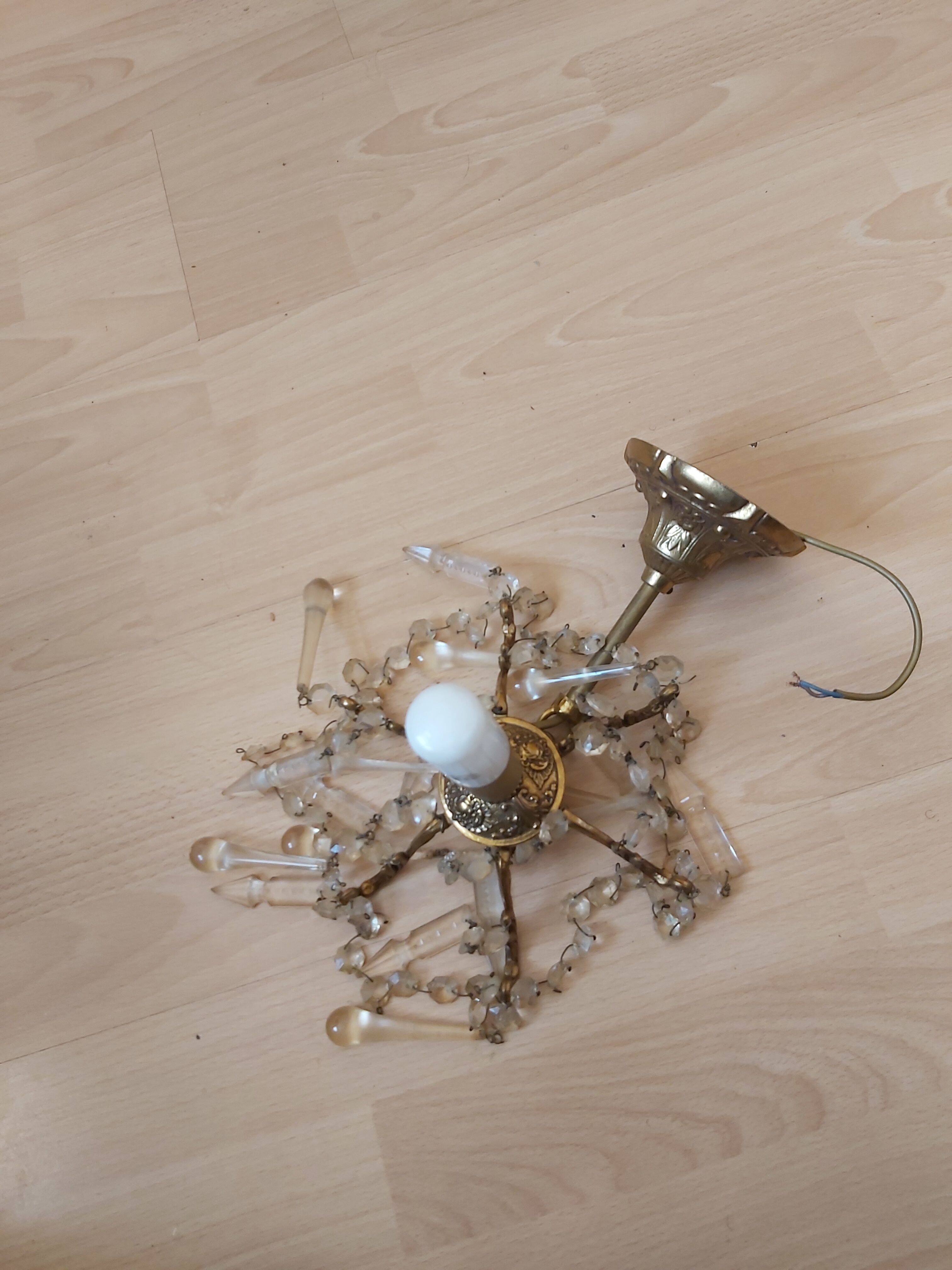 Brass chandelier