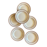 Lot of 6 old soup plates from the Longchamp factory