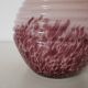 round opaline vase, pink and purple, 1940s